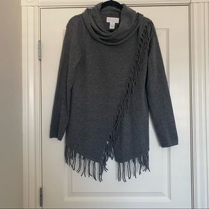 Women’s Cashmere Fringe Sweater Medium